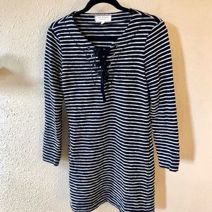 MAX STUDIO (WEEKEND): STRIPED CROSS TIED DRESS